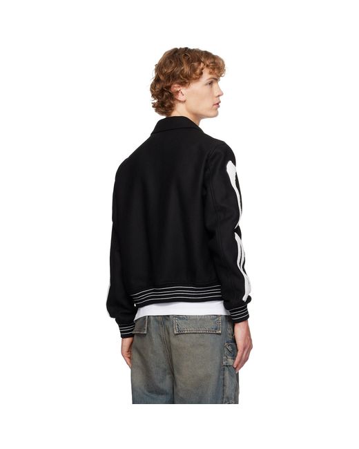 Amiri Black Bones Bomber Jacket for men