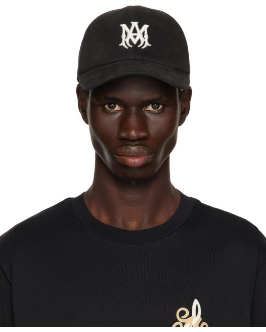 Amiri Black Canvas 'Ma' Cap for men