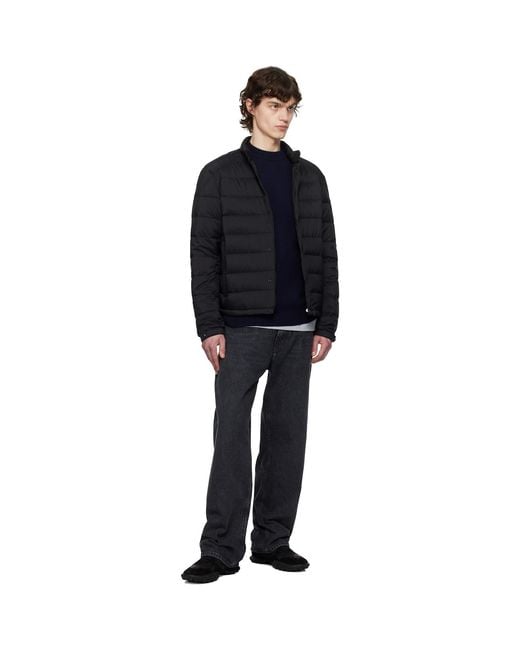 Moncler Blue Selves Short Down Jacket for men