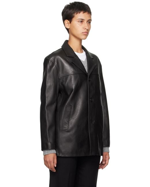 DUNST Black Half Leather Jacket
