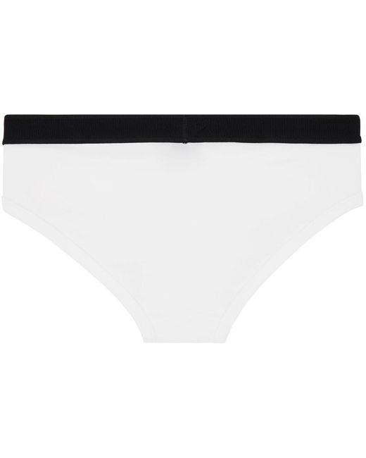 Tom Ford Black White Classic Fit Briefs for men