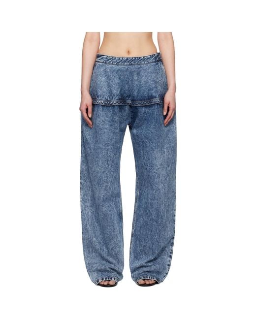 Alaïa Blue Peplum Jeans