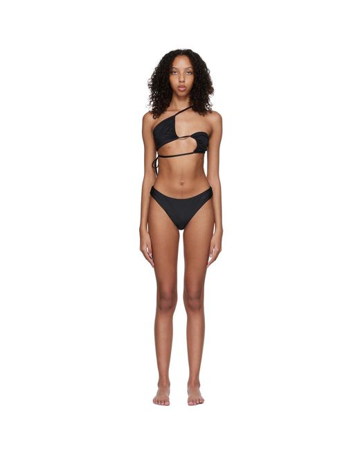 Rosetta Getty Black Recycled Nylon Bikini