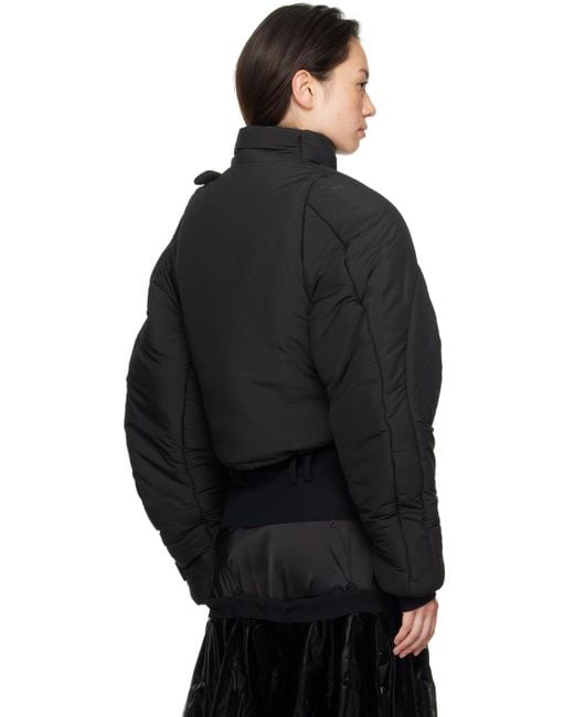 OTTOLINGER ブラック アシンメトリー パデッド ジャケット Black