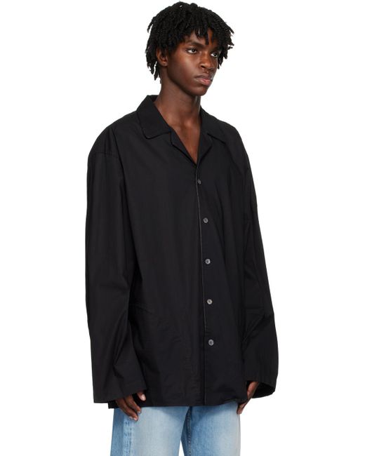メンズ Acne ボタンアップシャツ Black