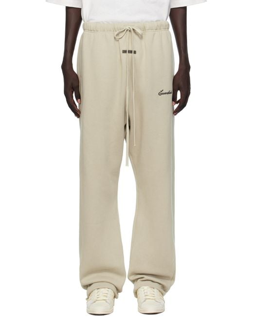 Fear Of God Natural Taupe Relaxed Fleece Piping Sweatpants for men