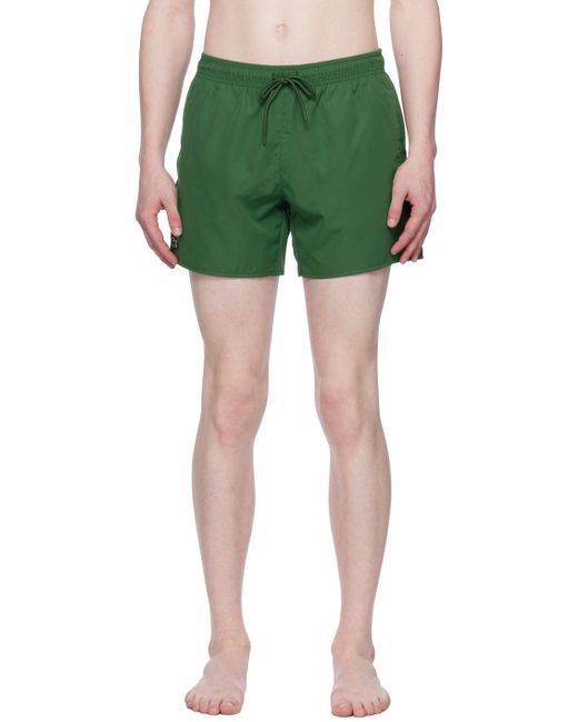 Lacoste Green Patch Swim Shorts for Men | Lyst