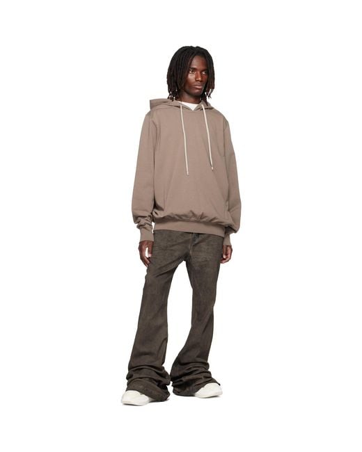 Rick Owens Brown Tower Oversized Hoodie for men