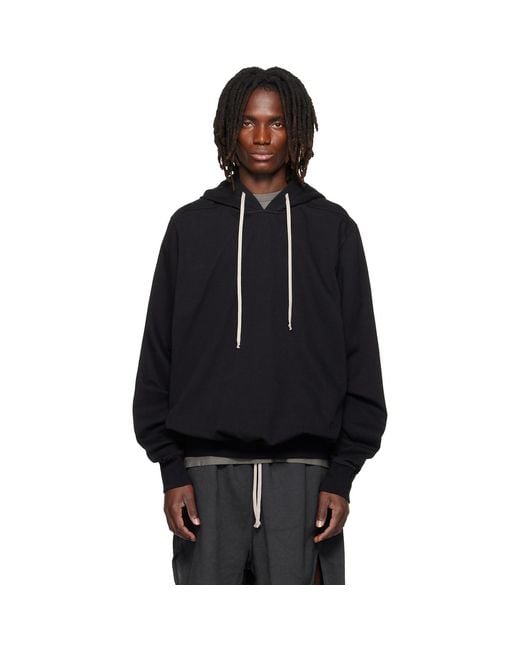 Rick Owens Black Tower Oversized Hoodie for men