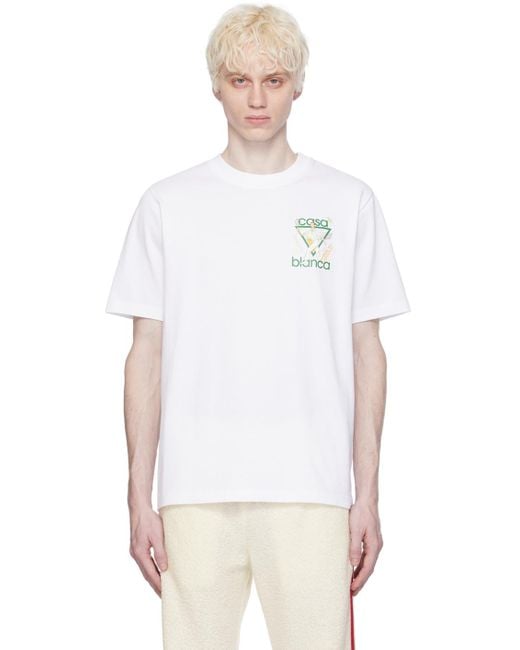 Casablancabrand White Ssense Exclusive 'le Jeu' T-shirt for men