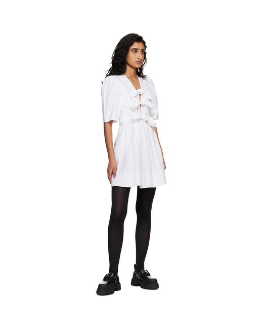 Ganni Black Cotton Minidress