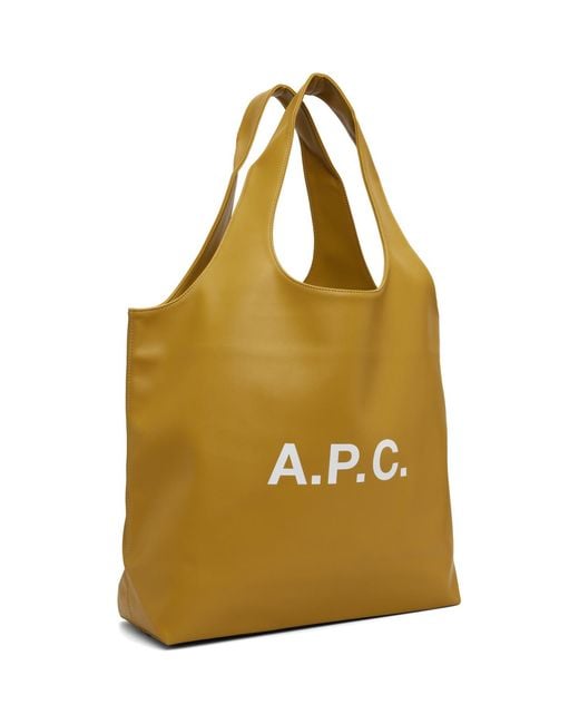 A.P.C. Metallic Khaki Ninon Tote for men