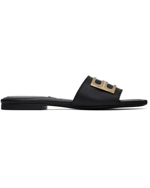 Victoria Beckham Black B Buckle Sandals