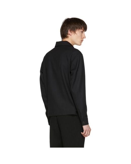 [ありん]lemaire wool blend zip jacket 50 Lemaire Wool Blend Zip Jacket In Black | ModeSens