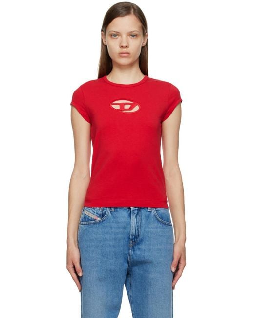DIESEL Red T-angie T-shirt