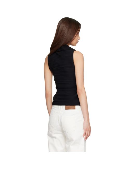 Balmain Black One Shoulder Top