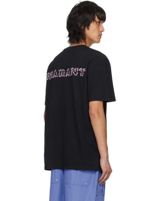 Isabel Marant Black Hugo T-shirt for men