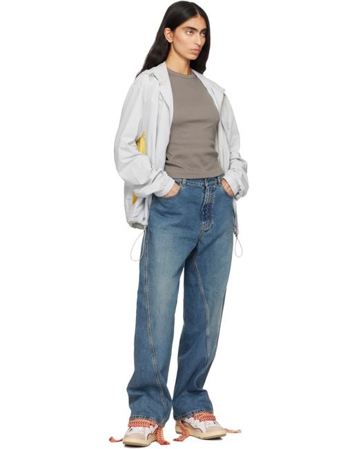 Lanvin Red Curb Leather Sneakers