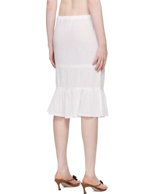 GIMAGUAS White Swan Midi Skirt