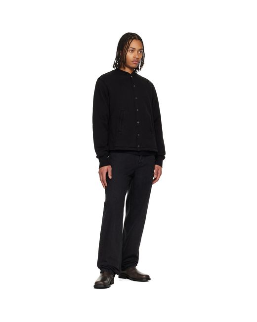 Les Tien Black Moto Coaches Jacket for men