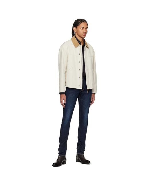 Tom Ford Black Tan Cotton Canvas Workwear Jacket for men