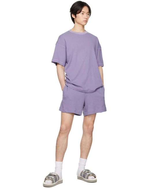 RANRA Purple Mock-fly Shorts for men