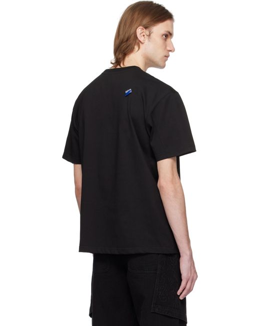 メンズ Adererror ブラック Sig; Trs Tag 01 Tシャツ Black