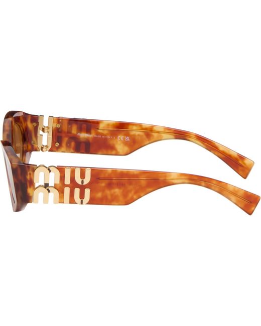 Miu Miu Brown 'Miu Glimpse' Sunglasses