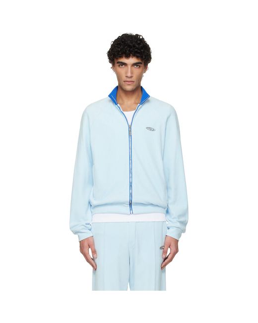 Casablanca Blue Velour Track Jacket for men
