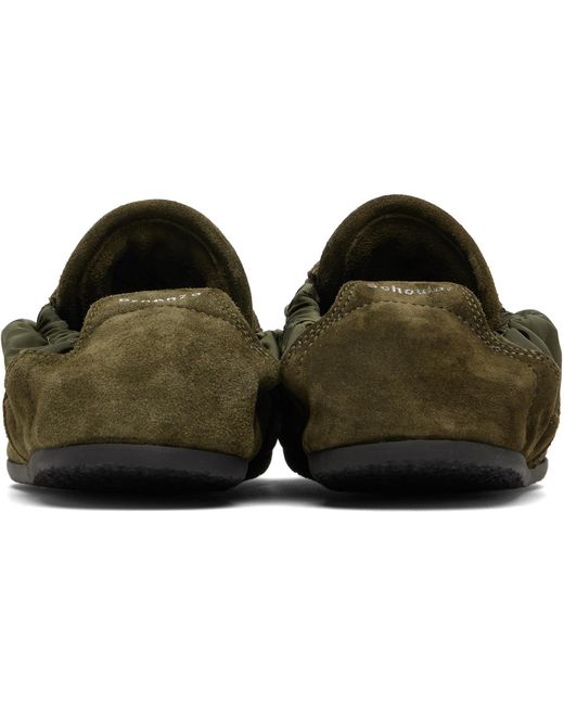 Proenza Schouler Black Khaki Nylon & Calfsuede Soft Track Sneakers