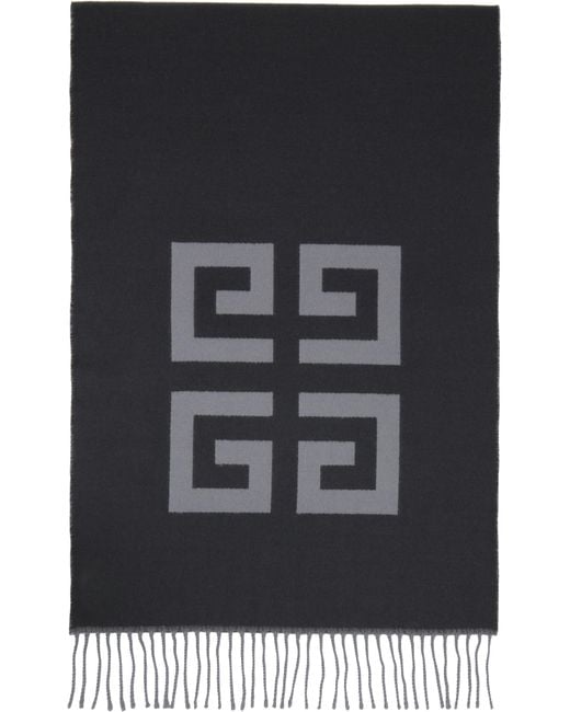 Givenchy Gray 4G Scarf for men