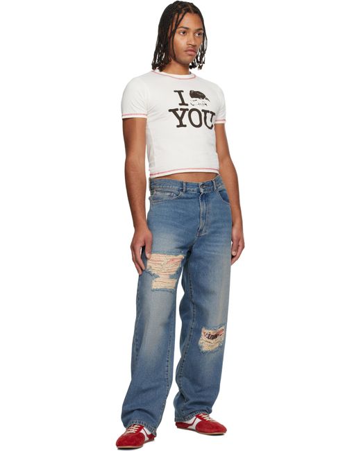 Carne Bollente Blue Tattoo Tease Jeans for men