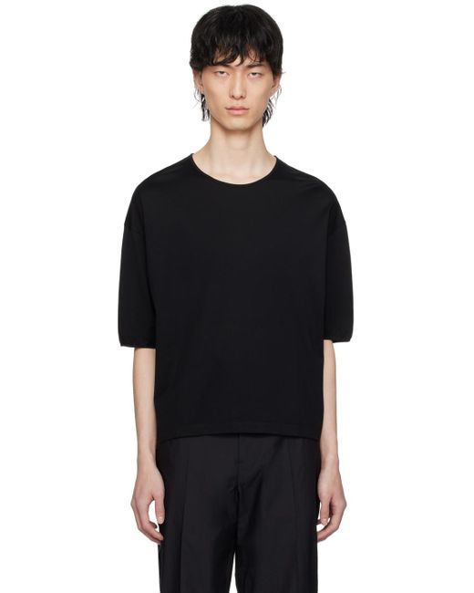 Lemaire Black Relaxed T-Shirt for men