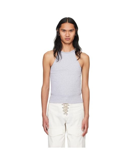 Dion Lee Black Gray Barball Tank Top for men