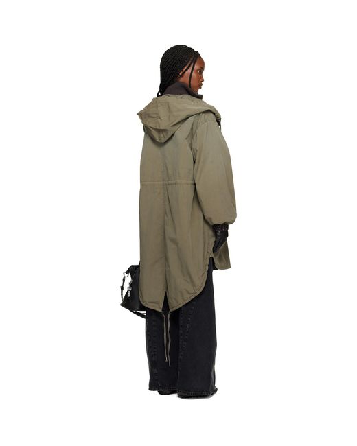 Maison Margiela Black Khaki Hooded Parka