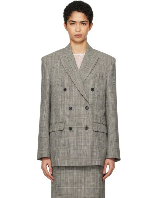 Wardrobe NYC Black Double Breasted Blazer