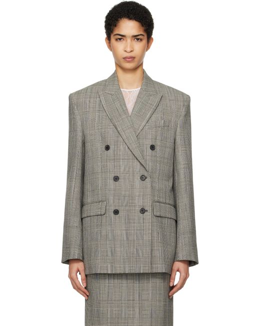 Veston Noir Et Blanc À Double Boutonnage Wardrobe NYC en coloris Black