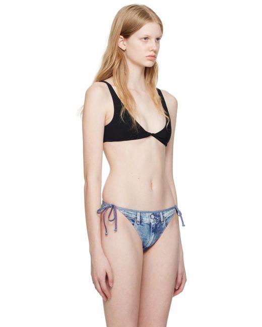 DIESEL Black Taratwist Bikini Top