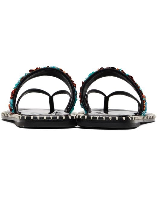 Dries Van Noten Black Embellished Sandals