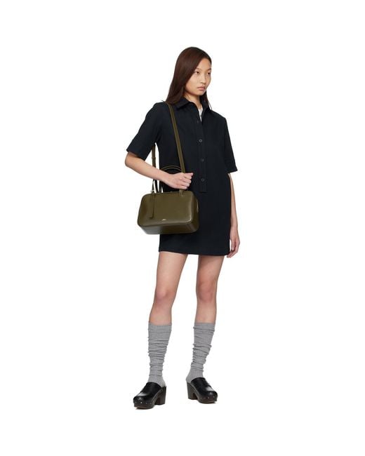 A.P.C. Green Khaki Virginie Box Bag