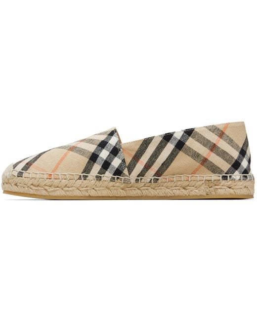 Burberry Black Check Mews Espadrilles