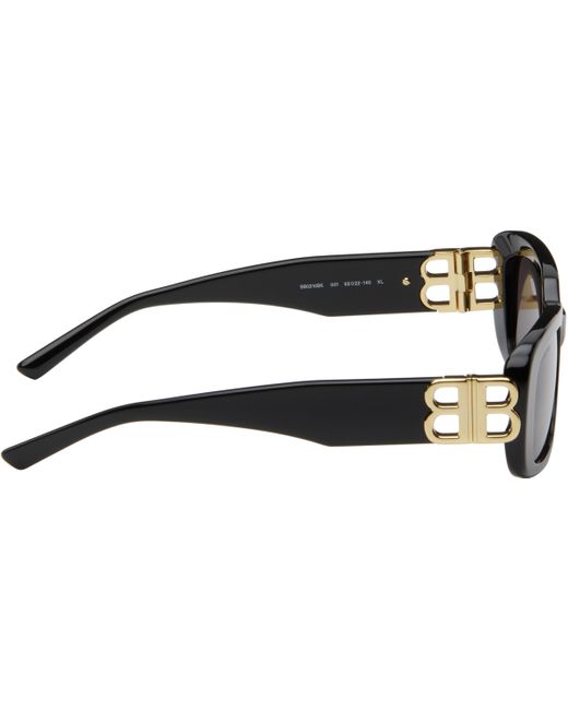 Balenciaga Black Rectangular Sunglasses for men