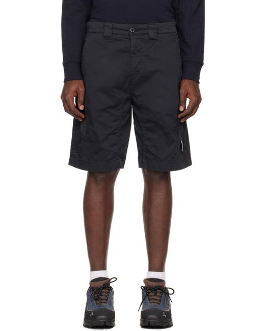 C P Company Black Utility Shorts for men