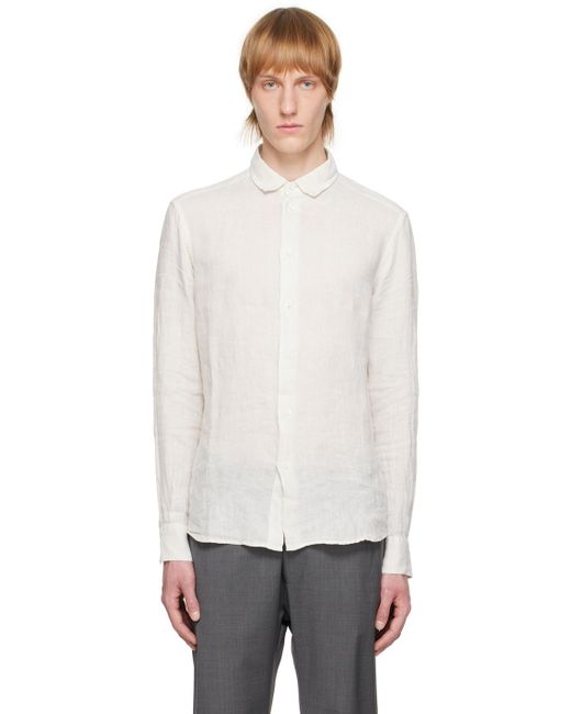 Barena Black Off-white Button Shirt for men