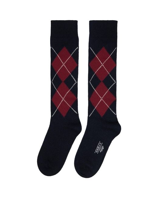 arch4 Blue Ssense Exclusive & Burgundy Clarke Socks
