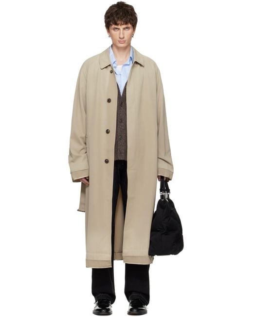 Maison Margiela Natural Belted Trench Coat for men