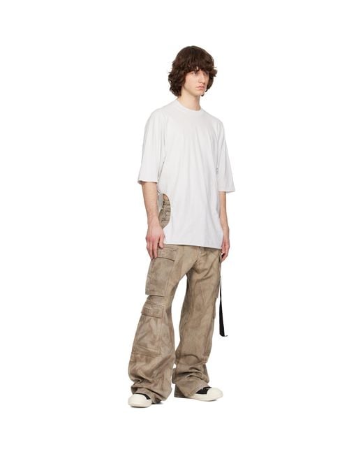 Rick Owens Natural Temple Double Cargo Jeans for men