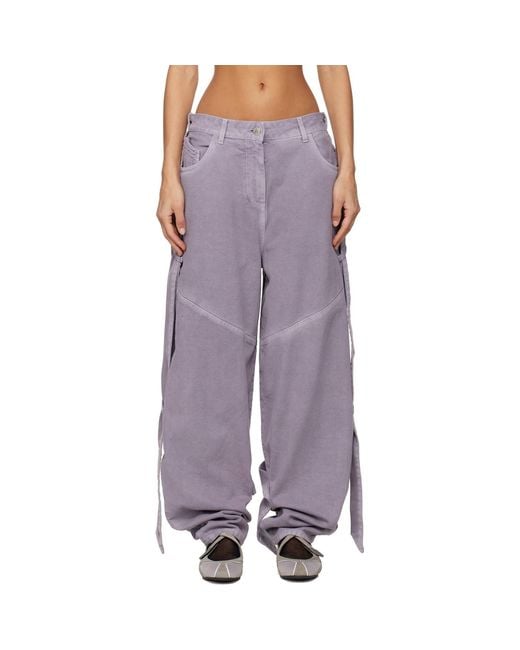 The Attico Purple Long Jeans
