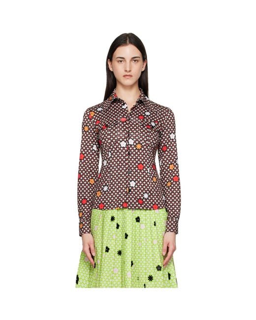 MM6 by Maison Margiela Red Jersey Shirt