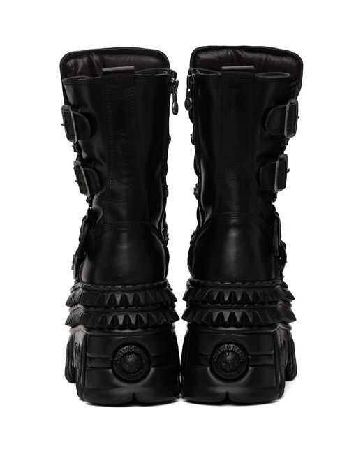 Vetements Black New Rock Edition Lace Up Boots